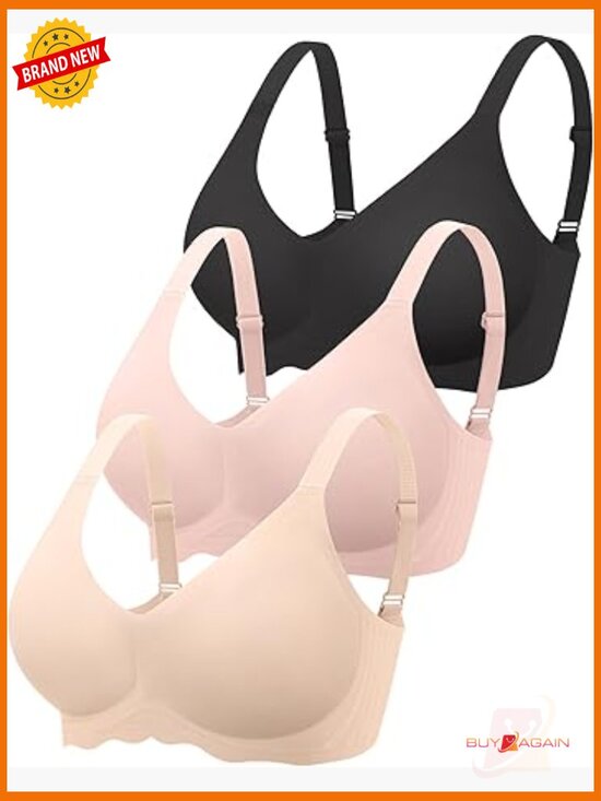 Other - Jelly Support Wireless Bralette, Seamless Padded No Underwire